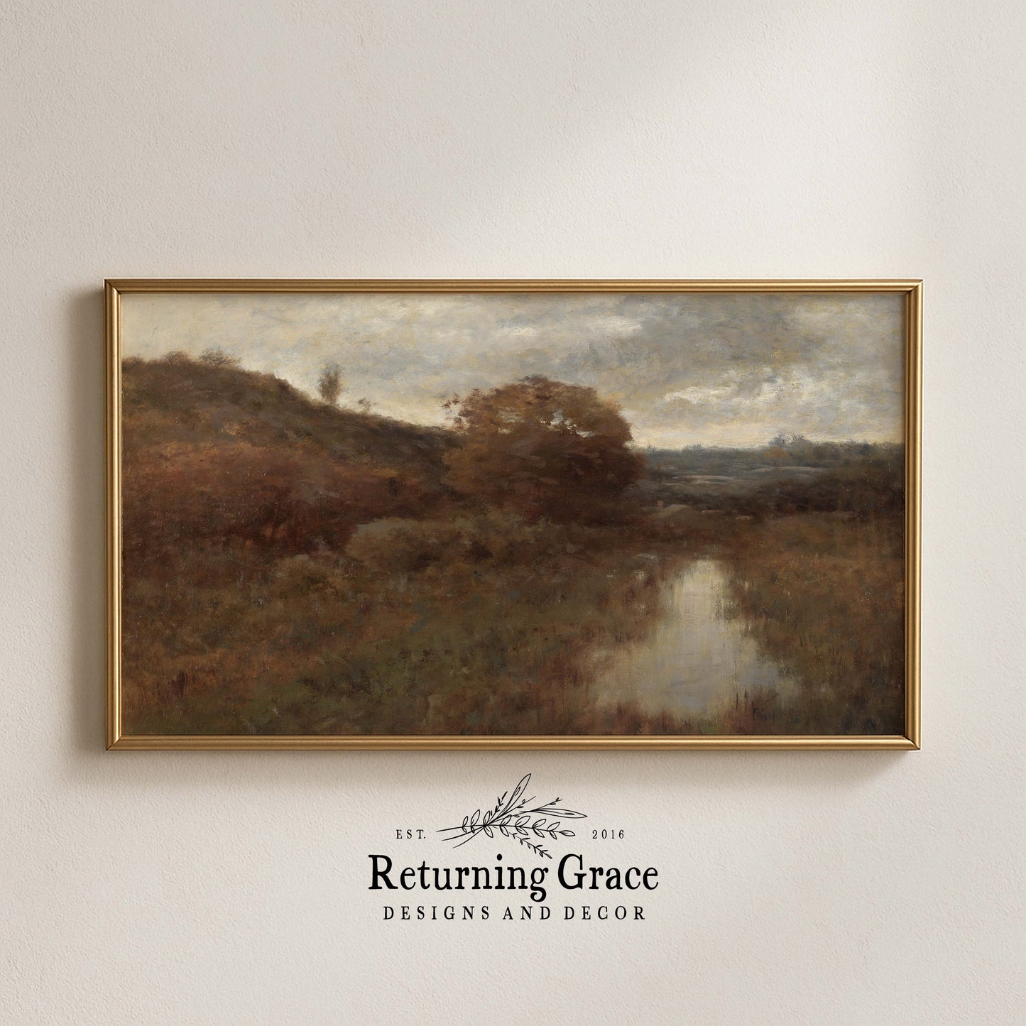 Autumn Neutral Landscape TV Art