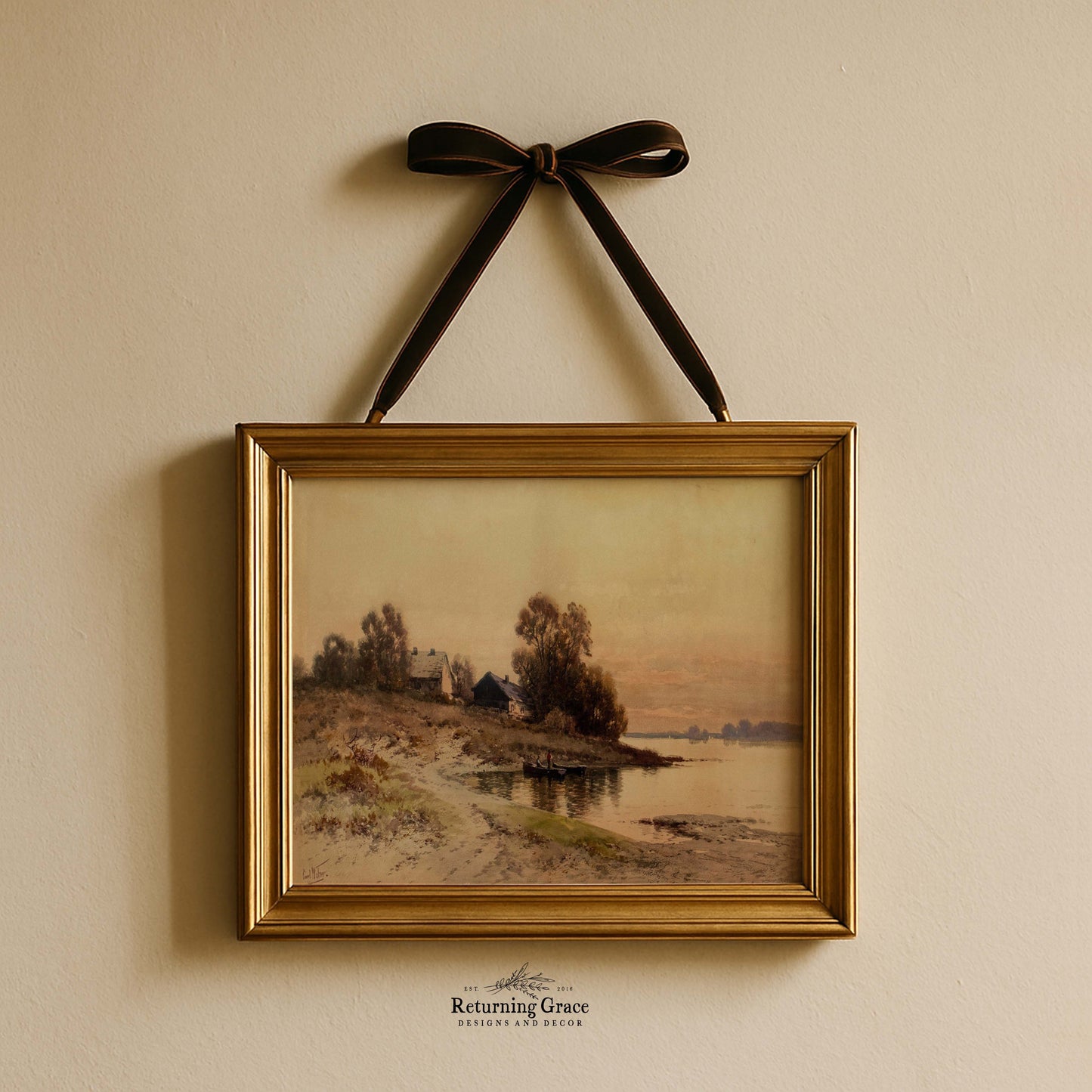 Fishing by the Shore Printable Art