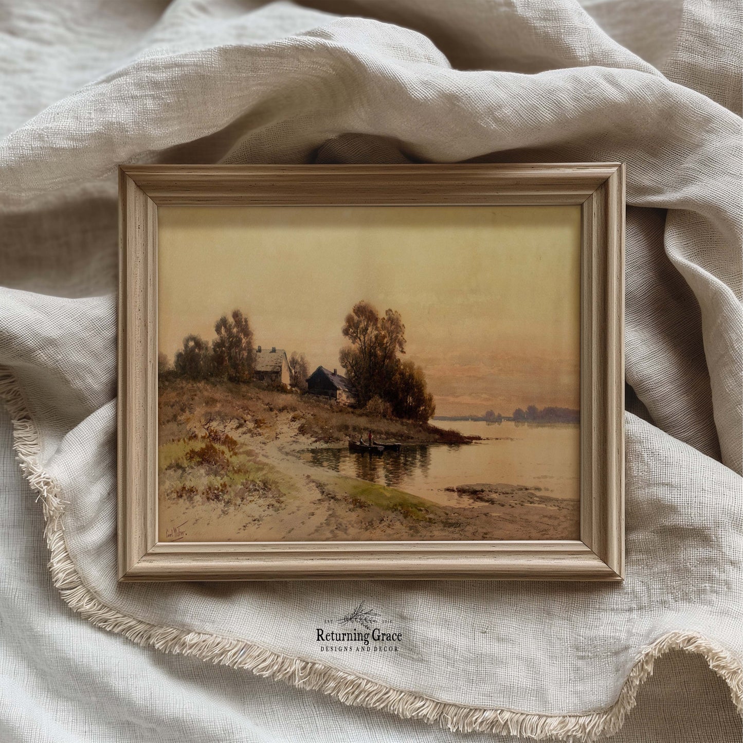 Fishing by the Shore Printable Art