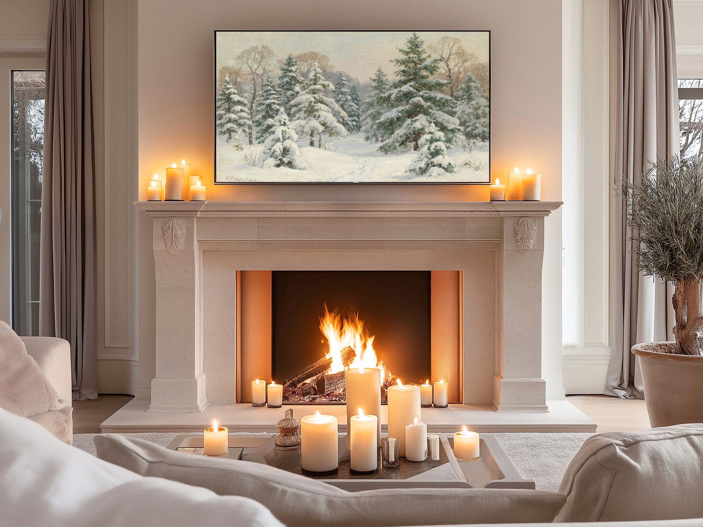 Forest in Winter TV Art