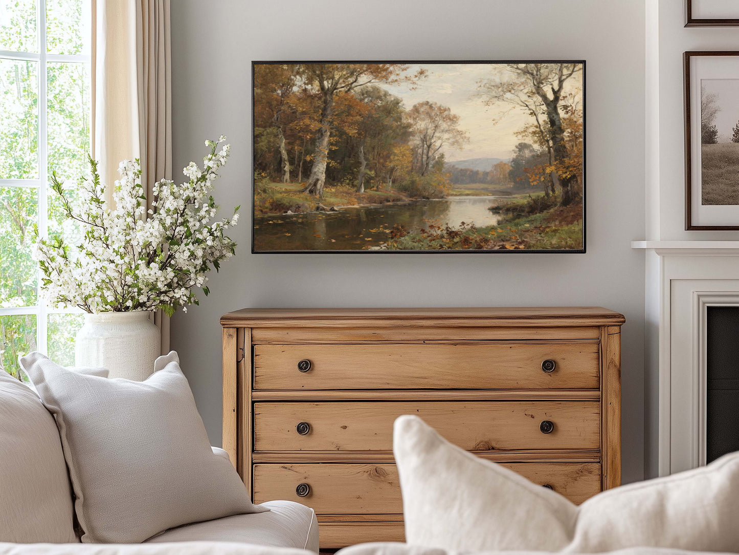Leaves in the River TV Art