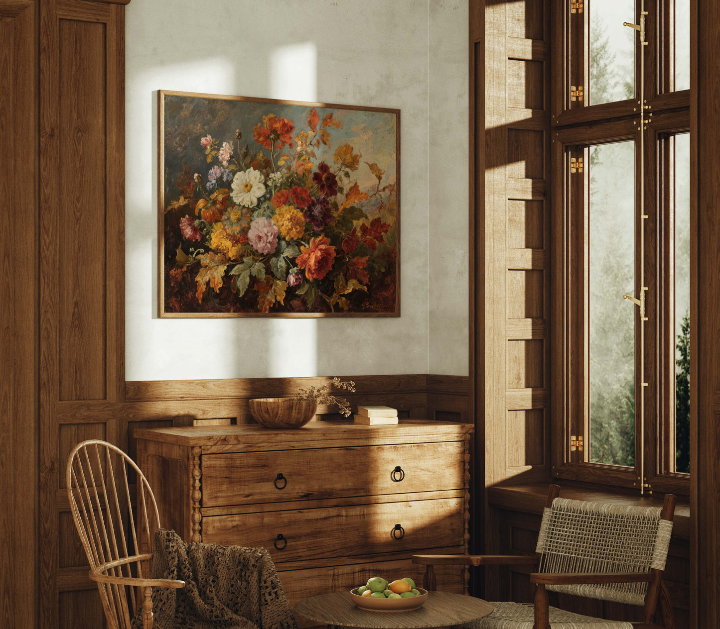 Moody Fall Flowers Printable Art