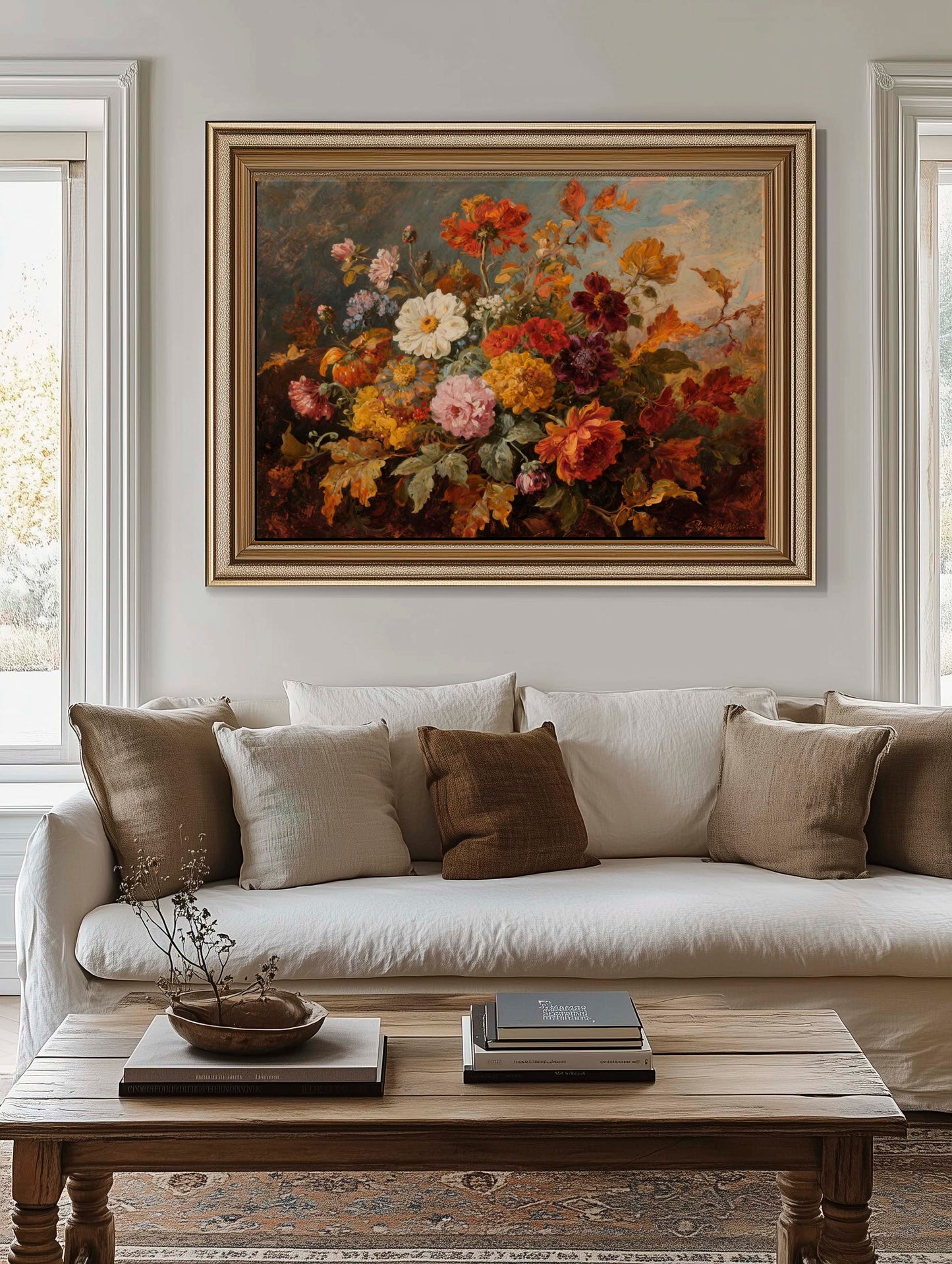 Moody Fall Flowers Printable Art