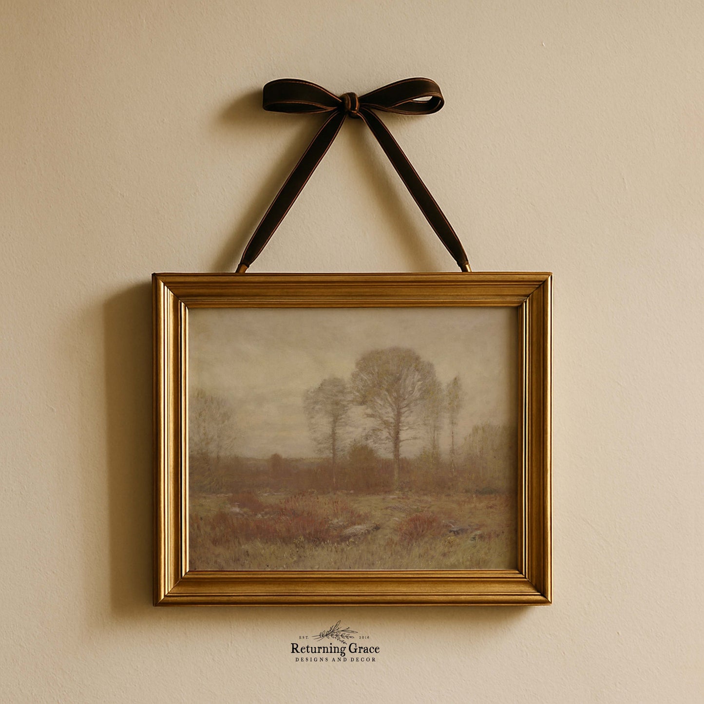 Neutral Fall Landscape Printable Art