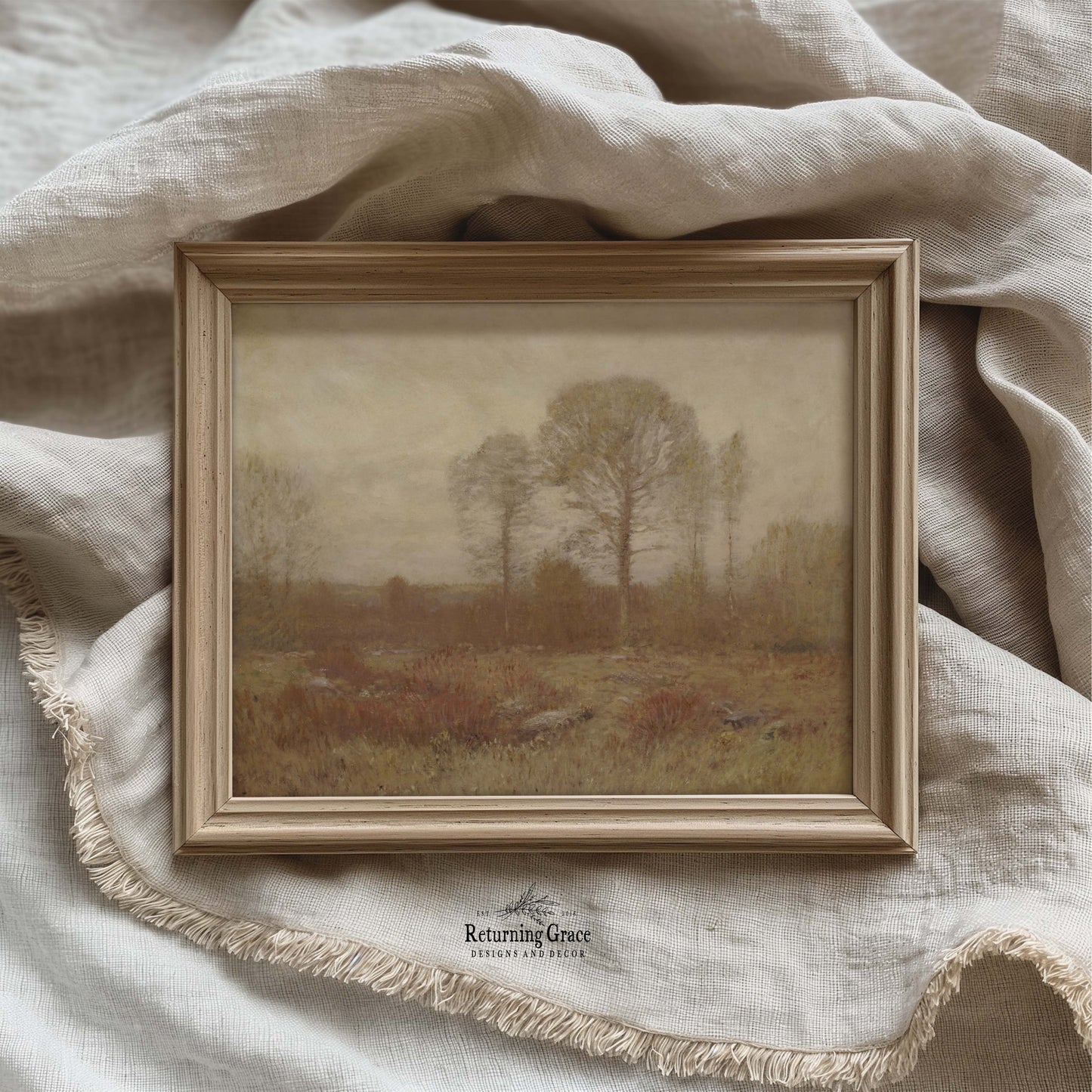 Neutral Fall Landscape Printable Art