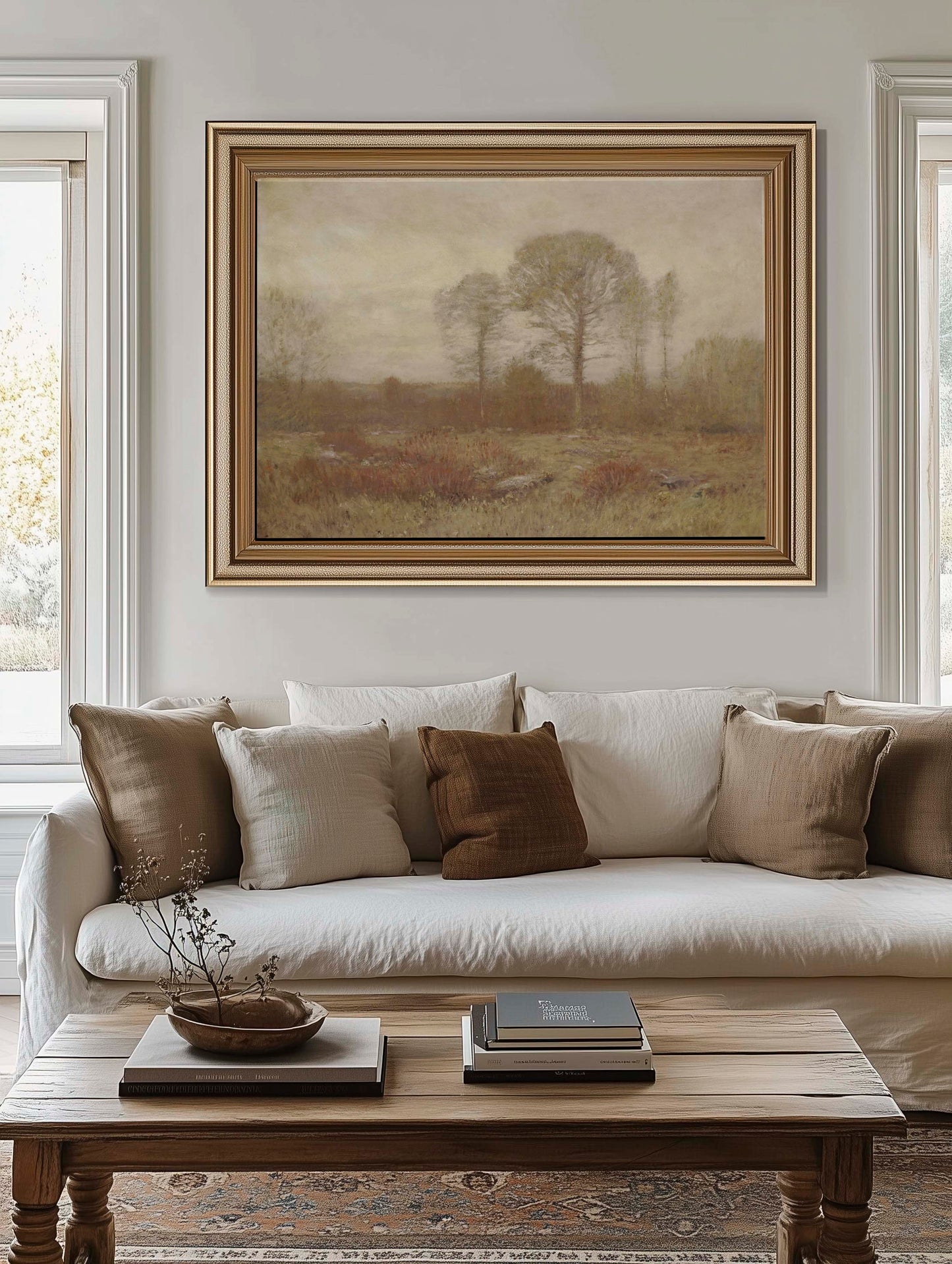 Neutral Fall Landscape Printable Art