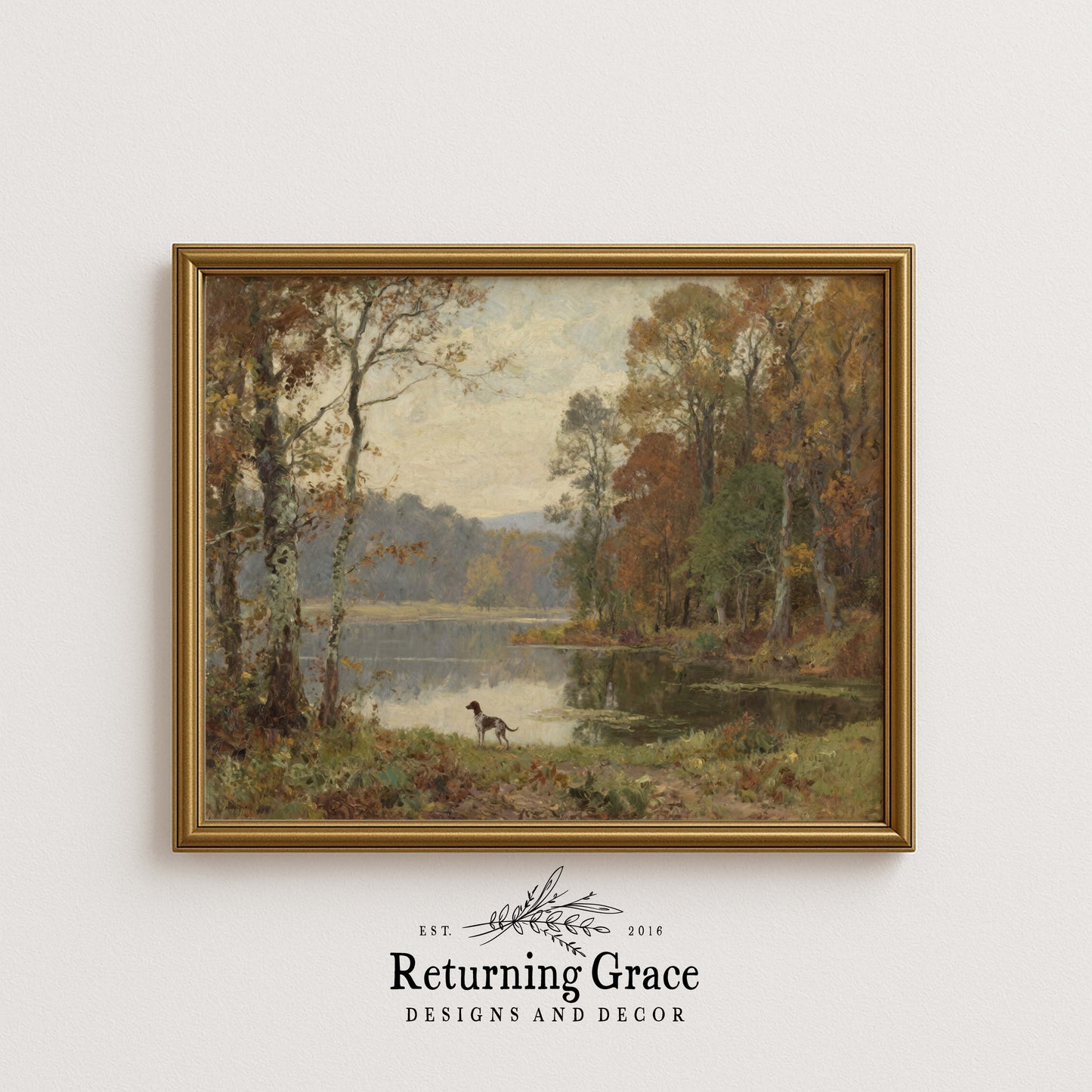 Pointer in Fall Printable Art