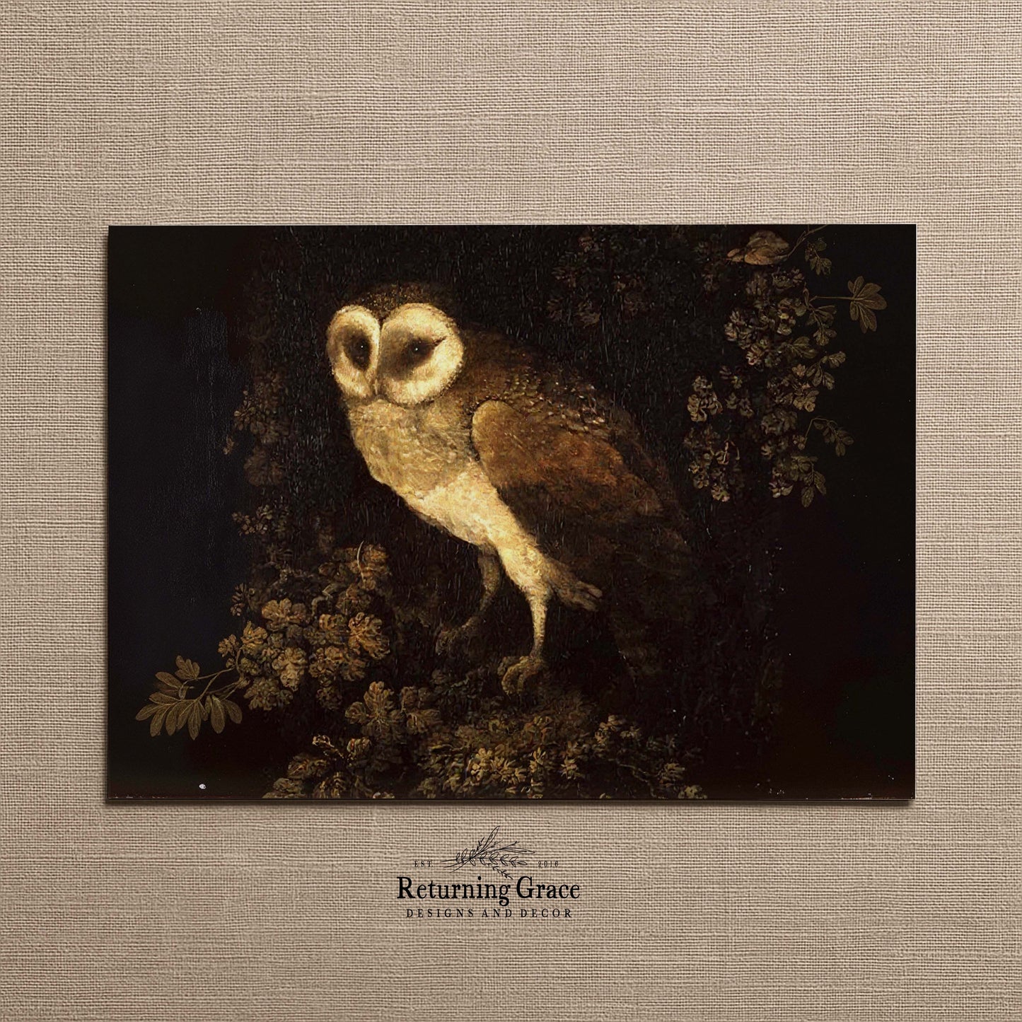 Moody Vintage Owl Wall Printable Art