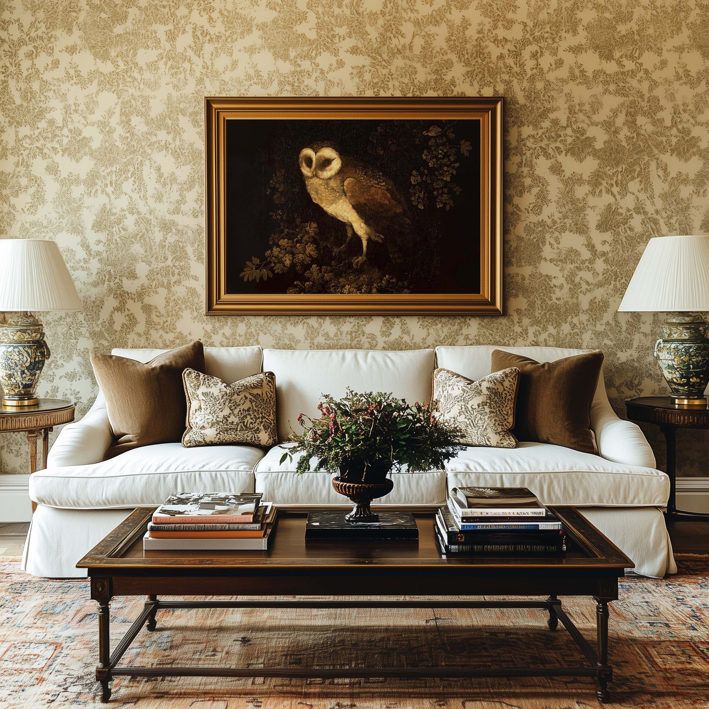 Moody Vintage Owl Wall Printable Art