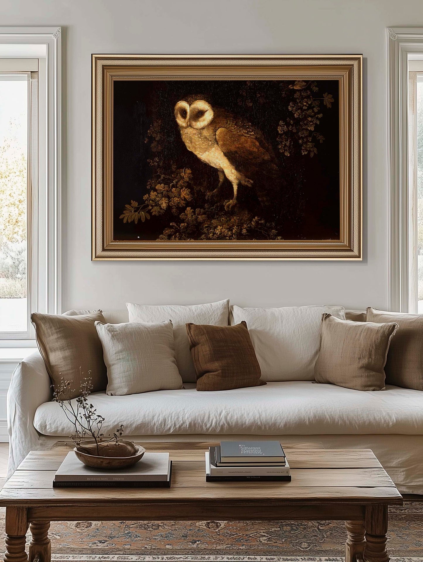 Moody Vintage Owl Wall Printable Art