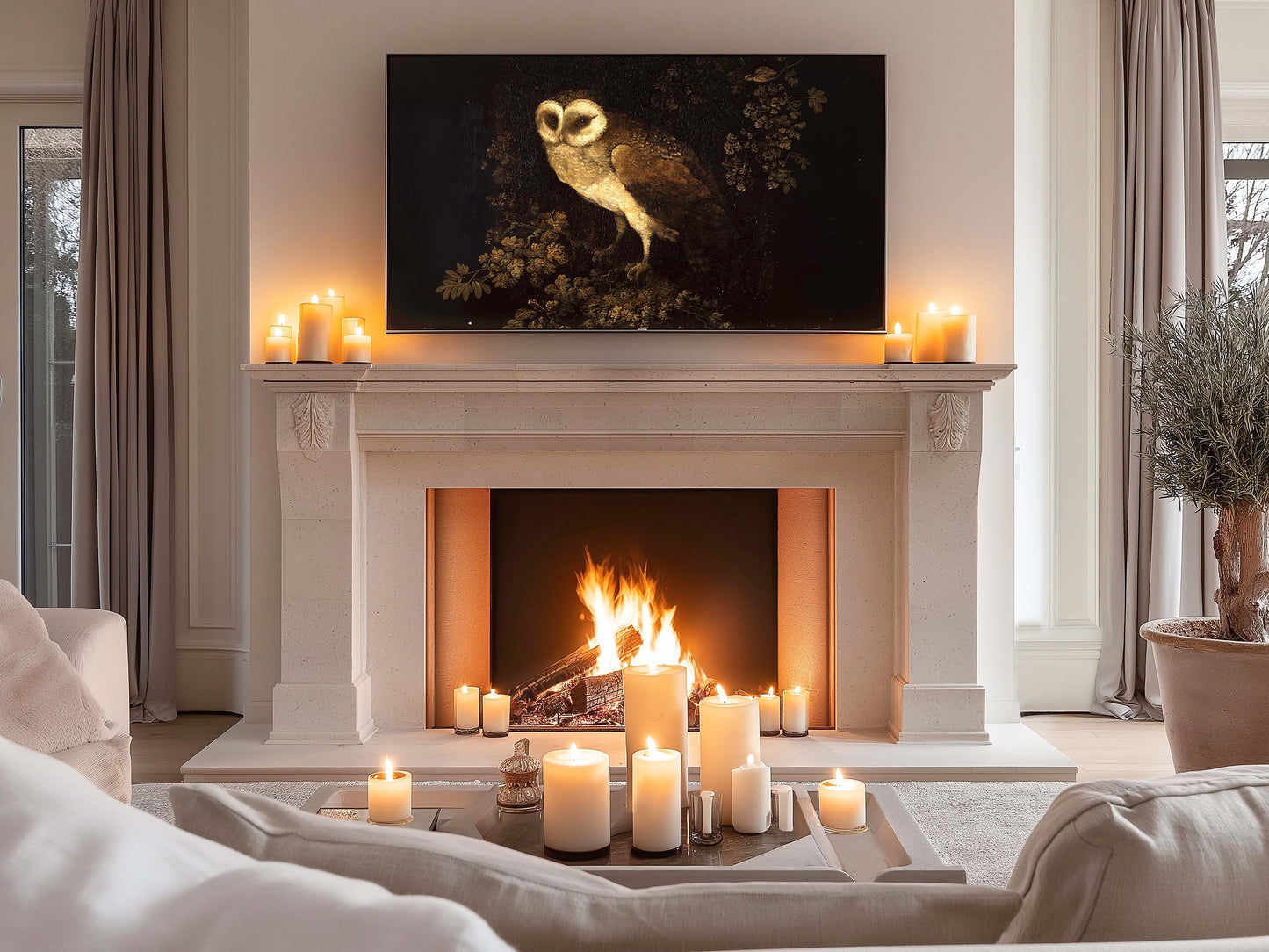 Vintage Moody Owl TV Art