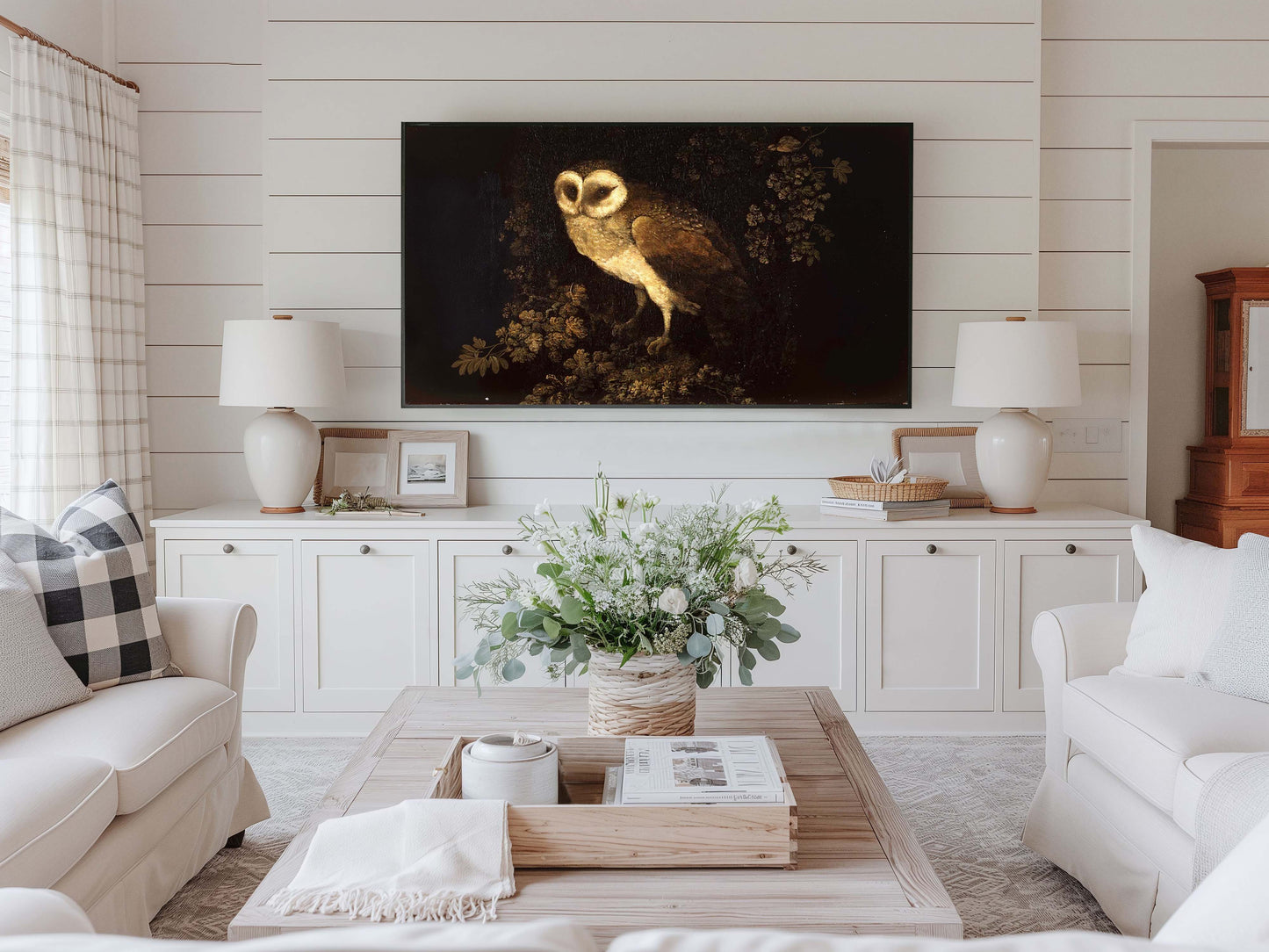 Vintage Moody Owl TV Art