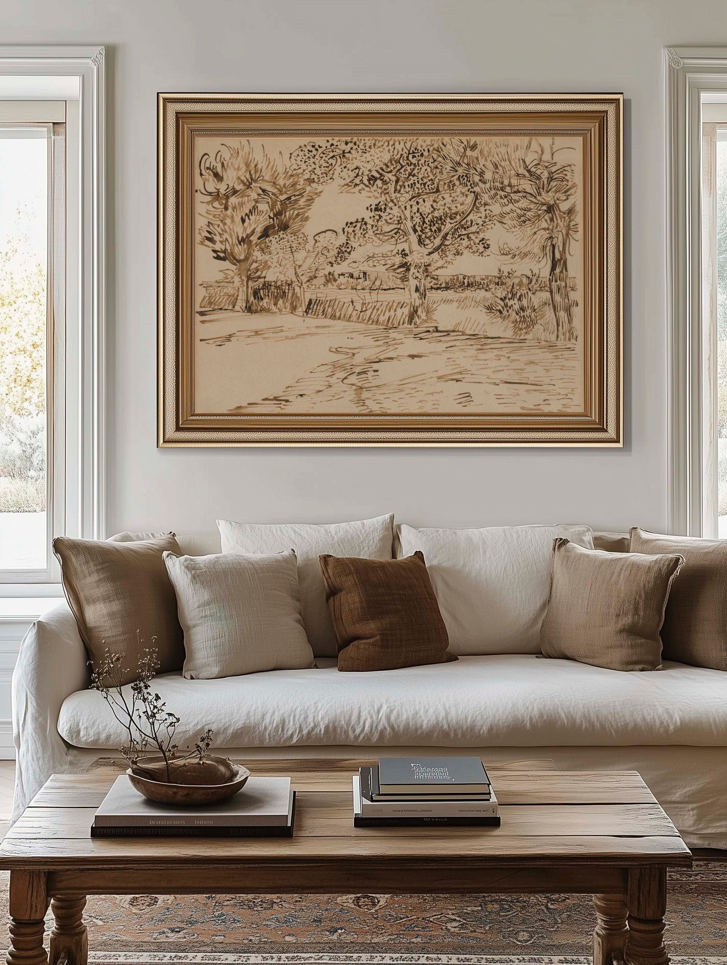 Brown Tree Sketch Printable Art