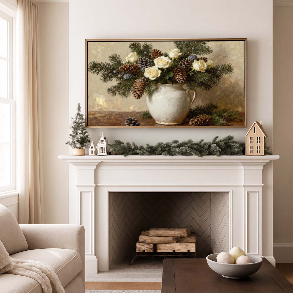 Christmas Florals Still Life TV Art