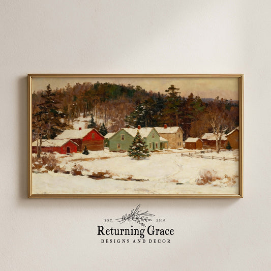 Christmas Village TV Art