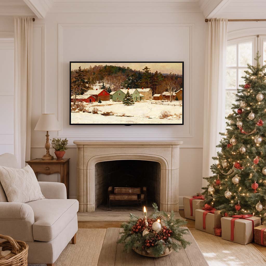 Christmas Village TV Art