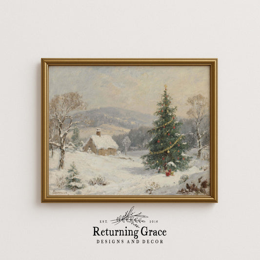 Christmas Cabin Printable Art