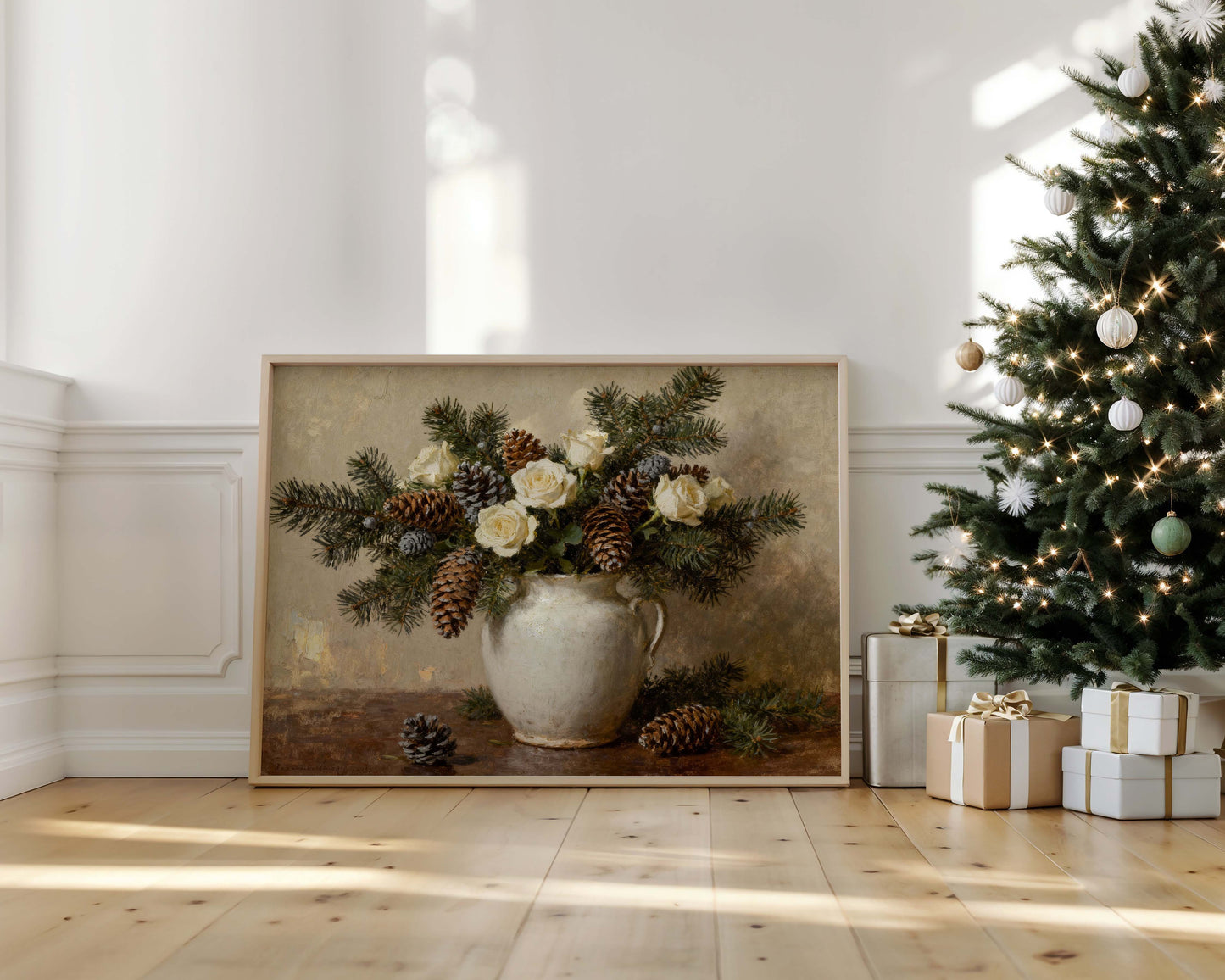 Christmas Florals Still Life Printable Art