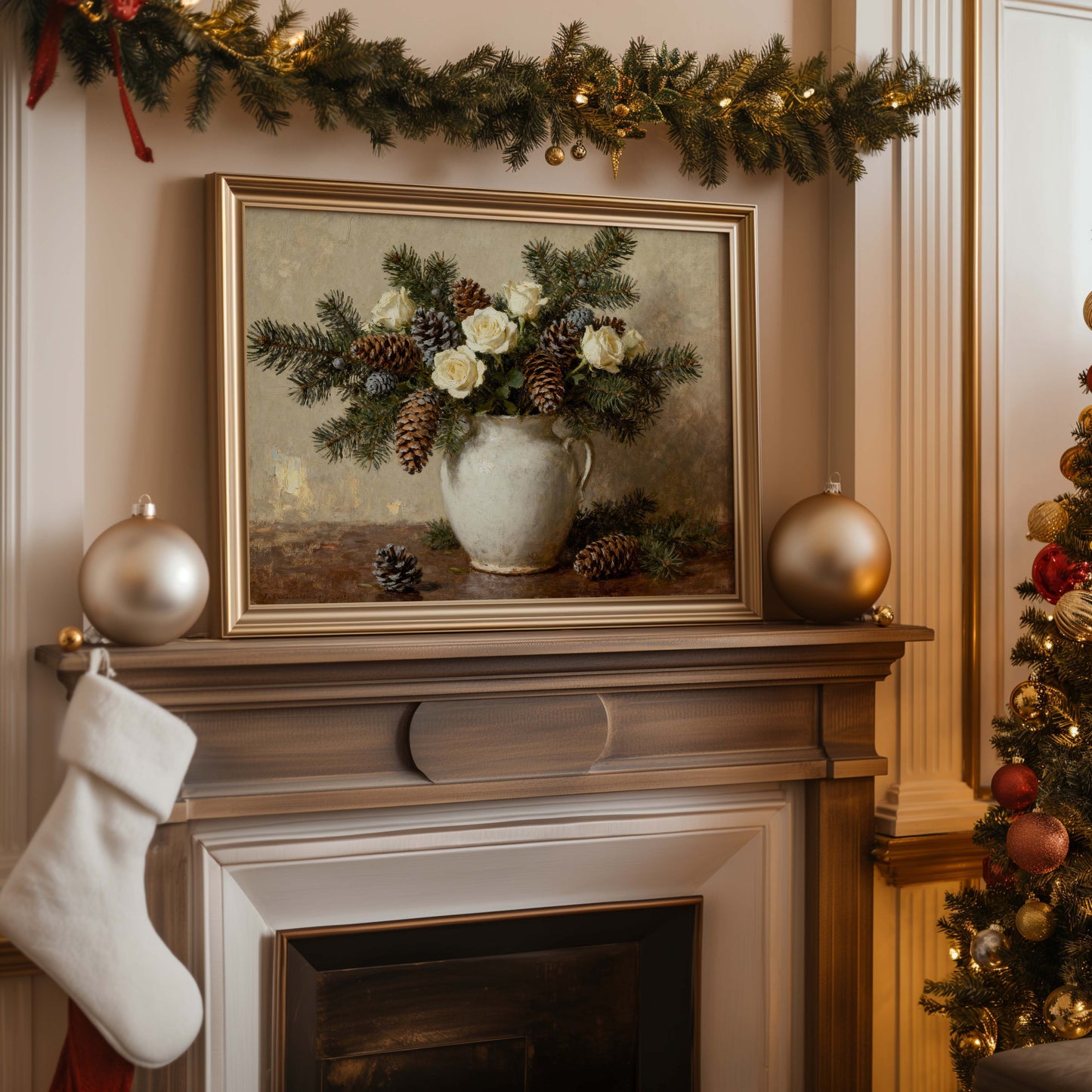 Christmas Florals Still Life Printable Art