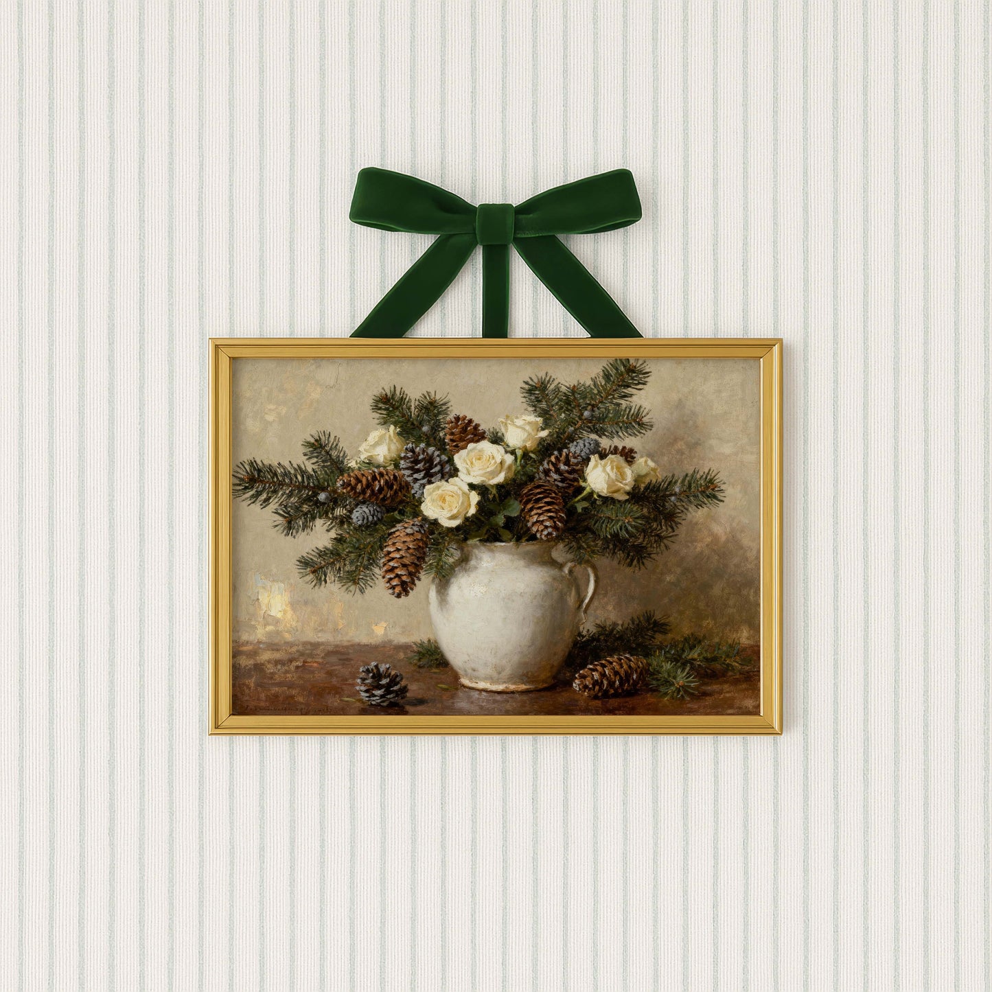Christmas Florals Still Life Printable Art