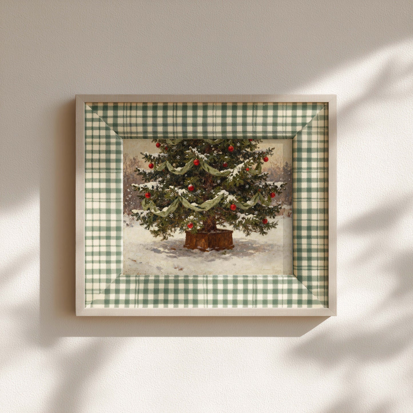 Christmas Tree in the Snow Printable Art