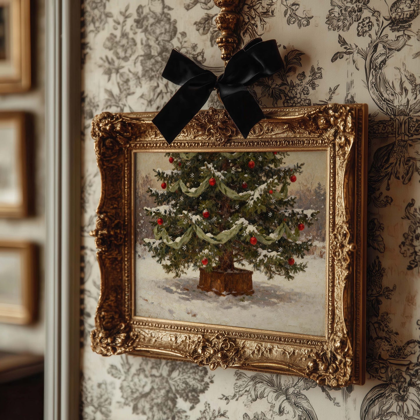 Christmas Tree in the Snow Printable Art