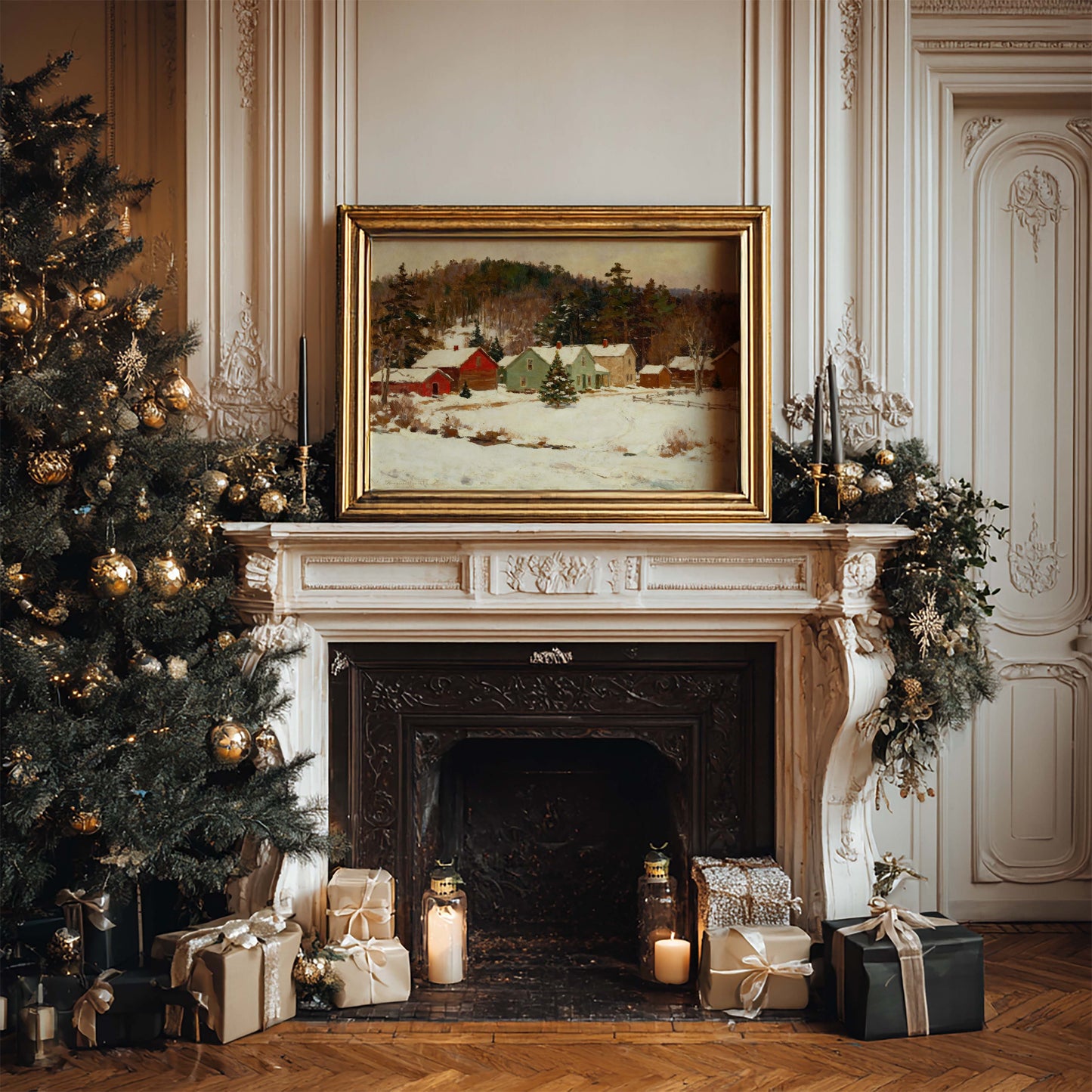 Christmas Village Printable Art