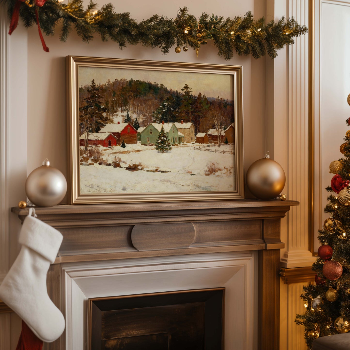 Christmas Village Printable Art