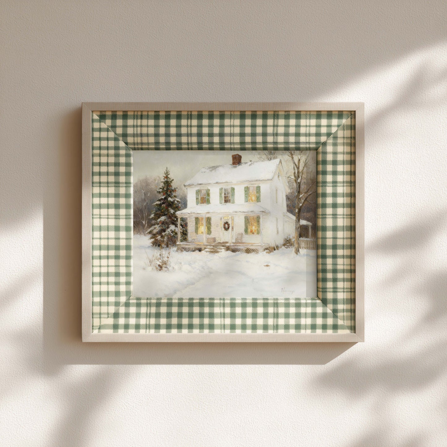 Farmhouse in the Snow Printable Art