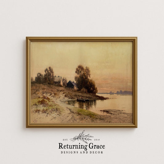 Fishing by the Shore Printable Art