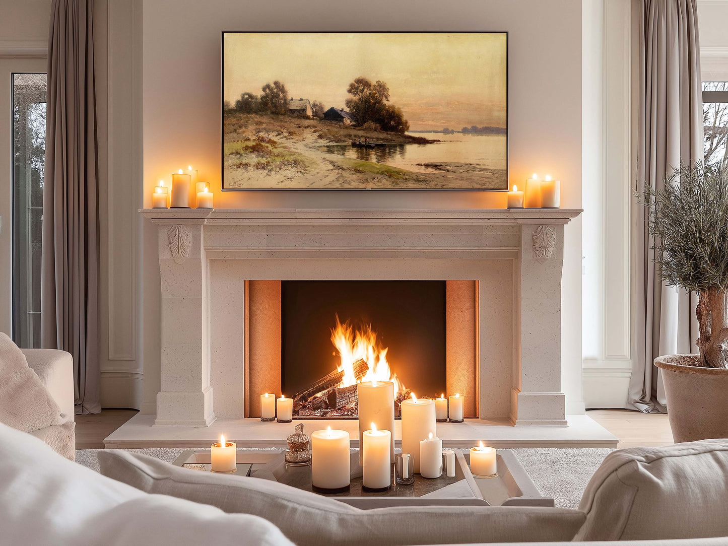 Fishing by the Shore TV Art
