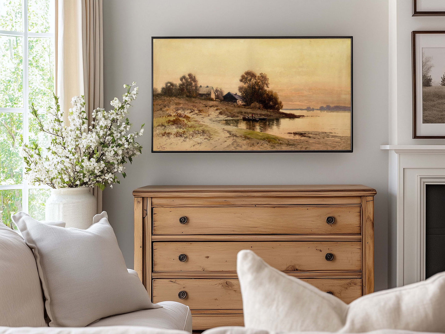 Fishing by the Shore TV Art