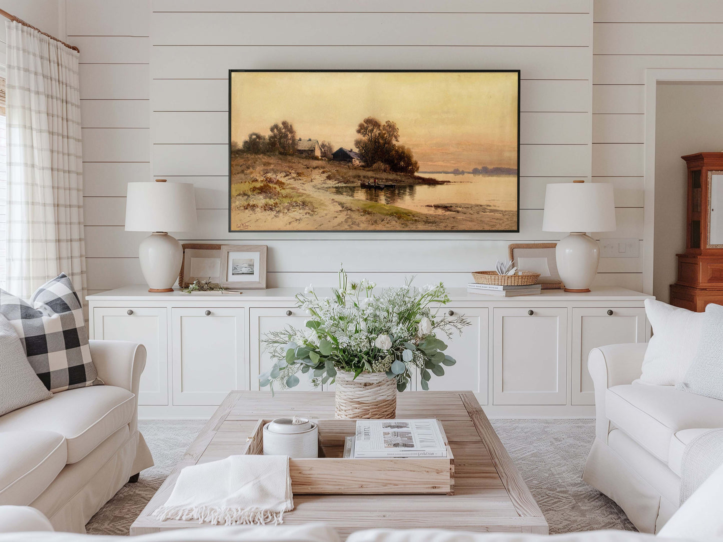 Fishing by the Shore TV Art