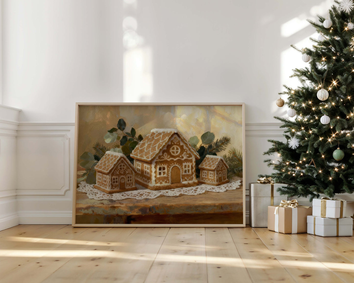 Gingerbread Houses Still Life Printable Art