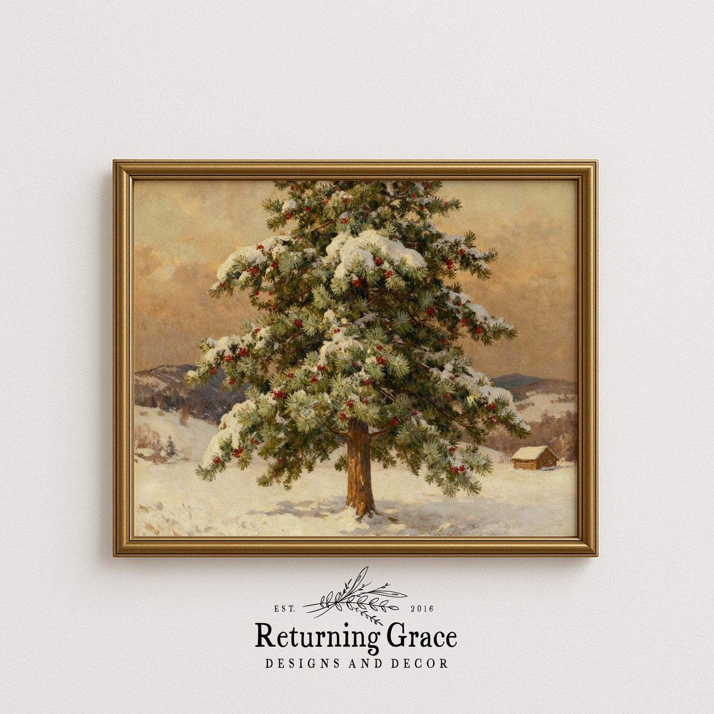 Holly In the Snow Printable Art