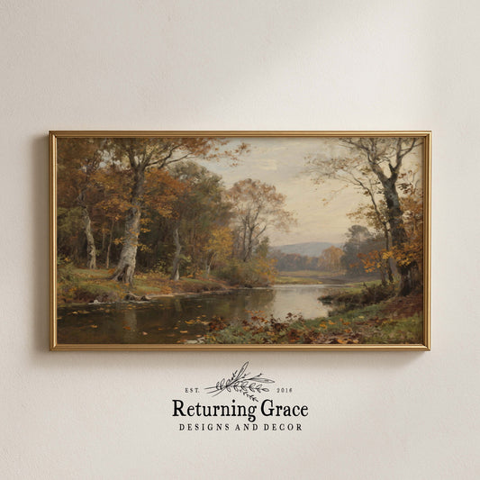 Leaves in the River TV Art
