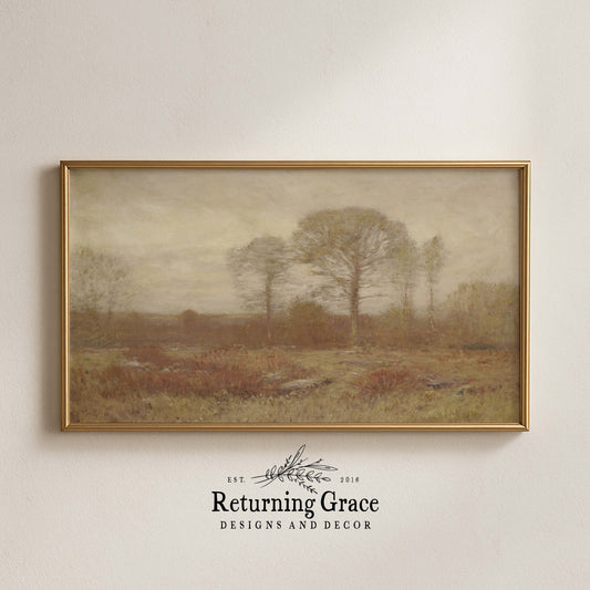 Neutral Fall Landscape TV Art