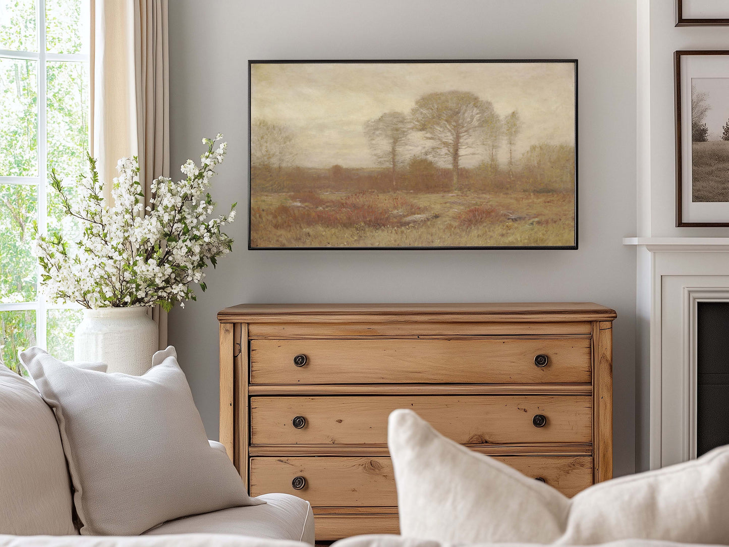 Neutral Fall Landscape TV Art
