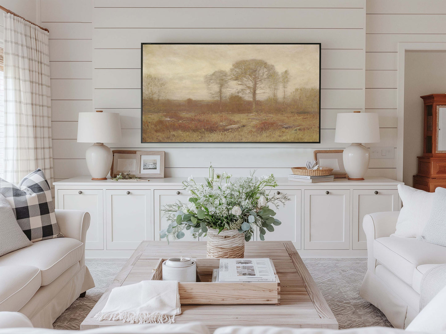 Neutral Fall Landscape TV Art