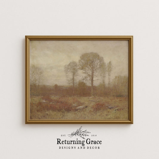 Neutral Fall Landscape Printable Art