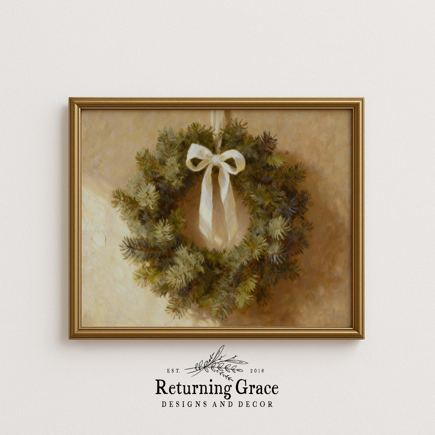 Pine Wreath Printable Art