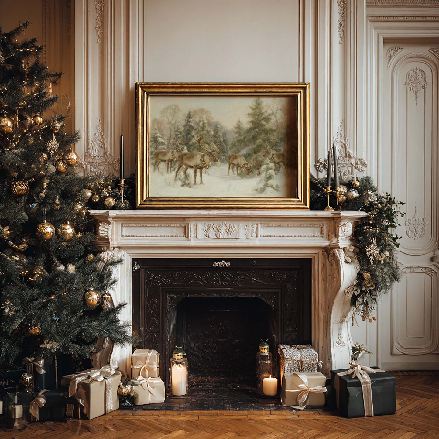 Reindeer in the Snow Printable Art