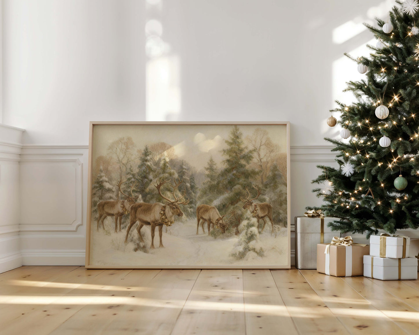 Reindeer in the Snow Printable Art