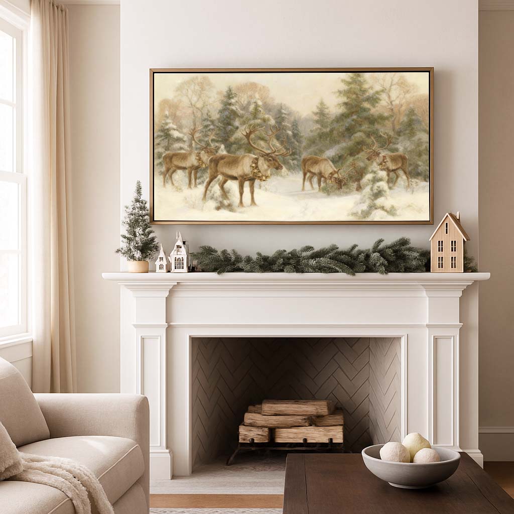 Reindeer in the Snow TV Art