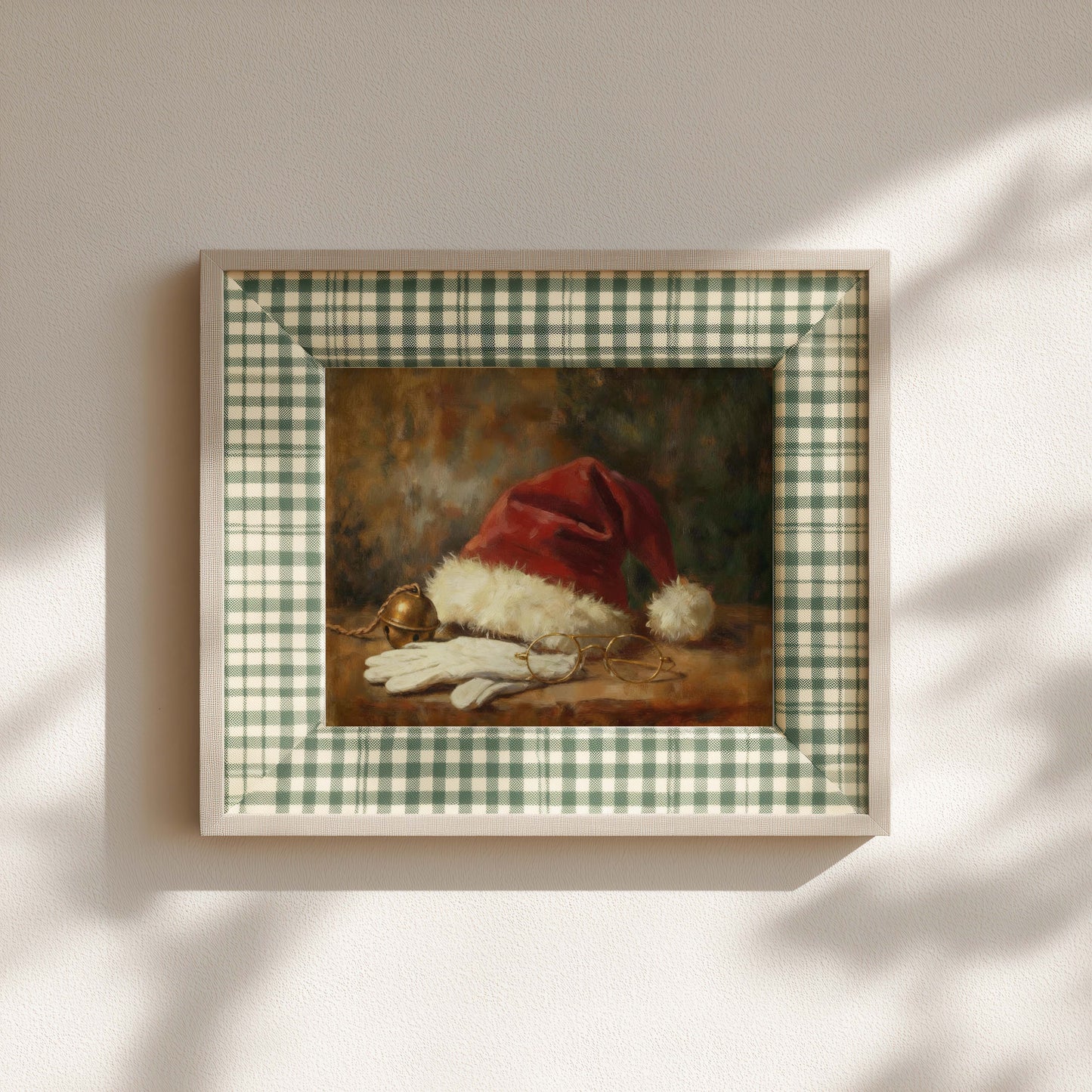 Santa Hat and Glasses Printable Art