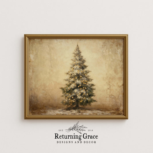 Single Christmas Tree Printable Art