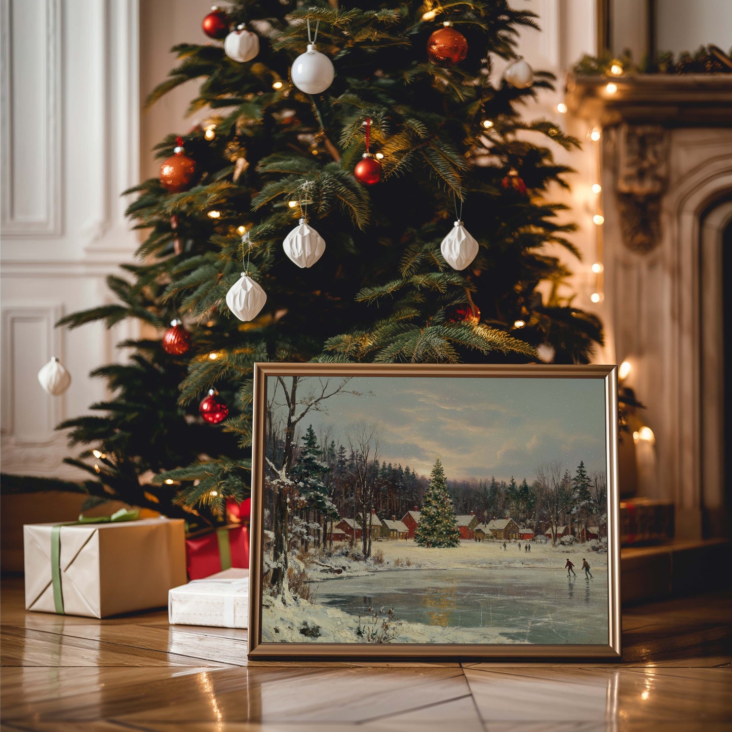 Skating at the Village Printable Art