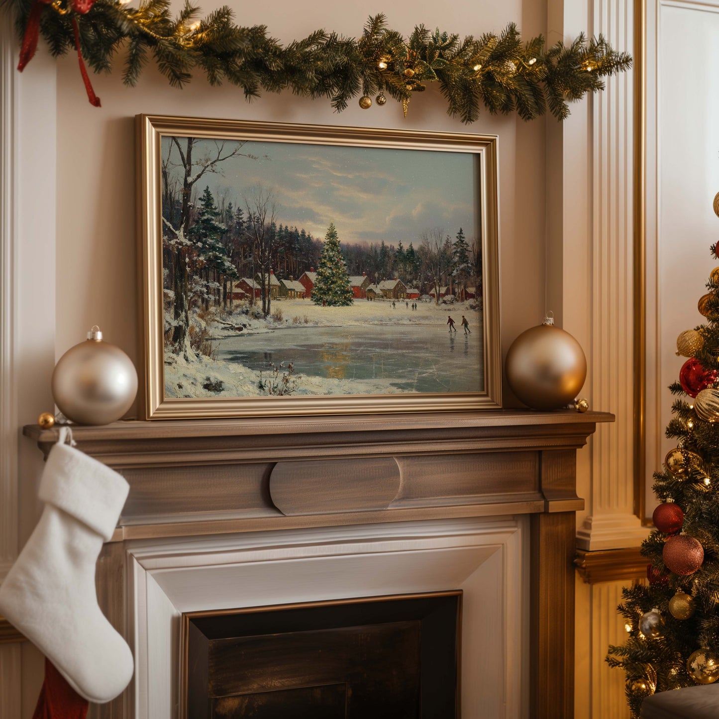 Skating at the Village Printable Art