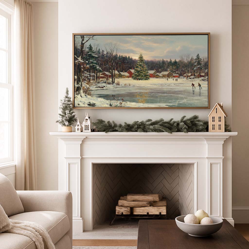 Skating at the Village TV Art