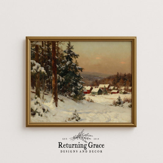 Village on the Mountain Printable Art